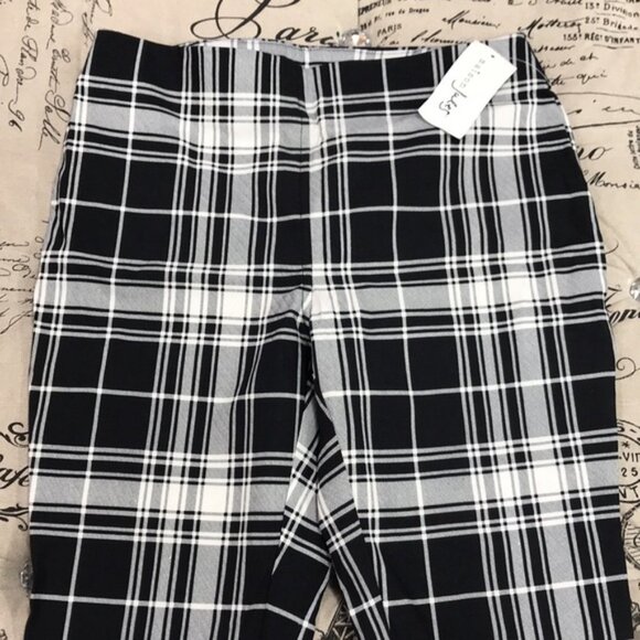 Maison Jules Plaid Pull-On Ponte-Knit Pants - Picture 4 of 6